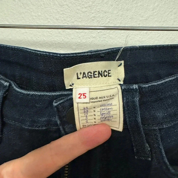 EUC $265 L’AGENCE Margot Skinny Jean - High Rise Luxury Stretch Denim - Picture 8 of 9